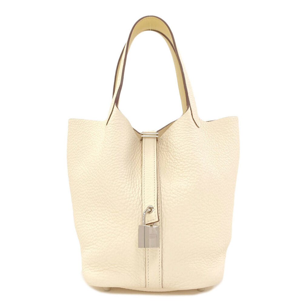 Hermes Picotin Lock PM Silver Hardware Handbag, Taurillon Leather, Women's HE...